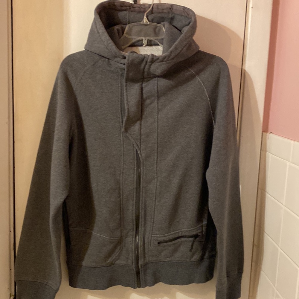 Lululemon Men's Heavy Cotton Full Zip Hoodie Grey Sz S